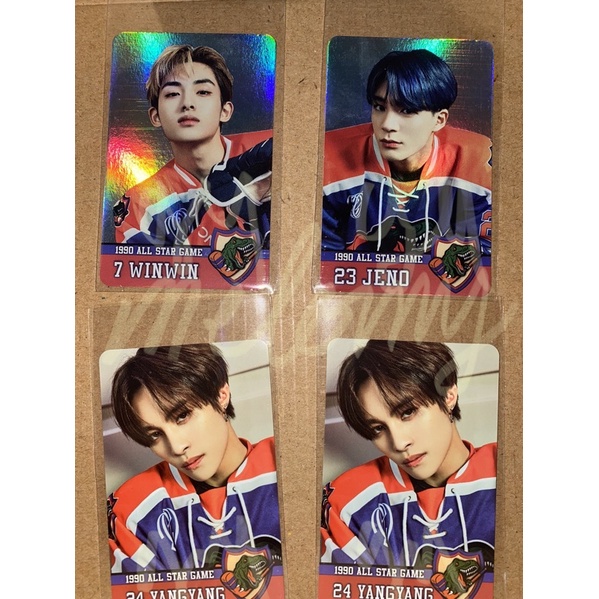 nct Wayv resonance md merch trading card 90s love holo jeno winwin yangyang
