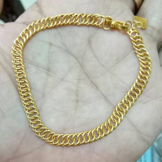  Gelang  emas london 24k kadar 99 9 berat 8 gram Shopee 