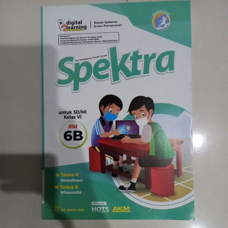 BUKU PELAJARAN SPEKTRA KELAS 6 JILID B - TEMA 4 S.D 5
