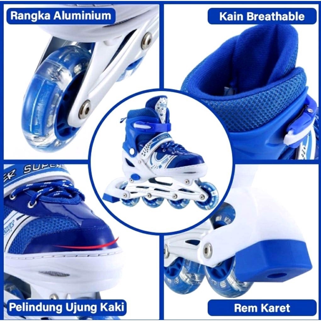 FREE Baut Bajaj SEPATURODA PINK Kids INLINE SKATE Free BAJAJ +packingDus+ TAS+KUNCI SEPATU RODA ANAK