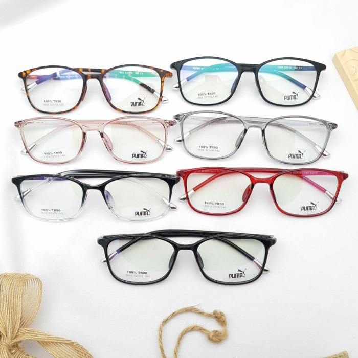 Kacamata Minus Pria - Kacamata Kotak Murah Pria Wanita Lentur Besar/Kacamata Minus Essilor