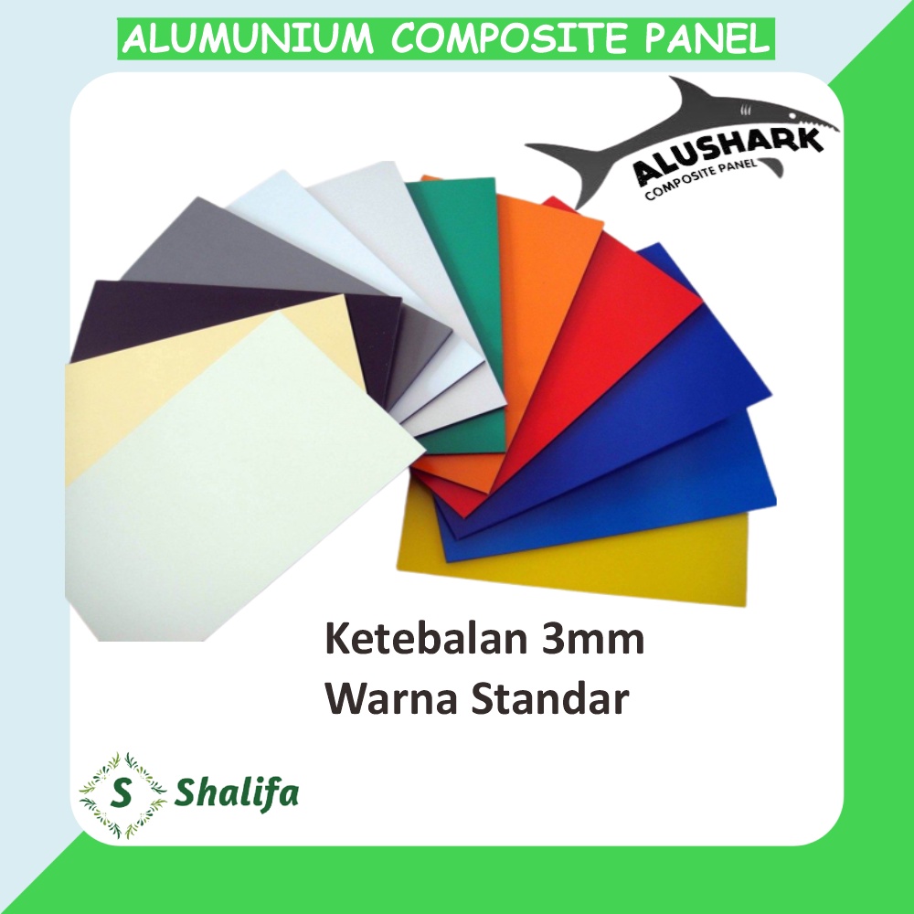 ALUSHARK ACP 3mm Warna Standar - Alumunium Composite Panel 3 mm