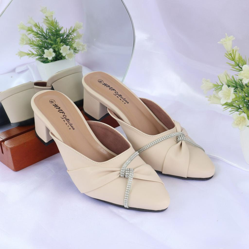 HMF Melica Heels Mules Wanita BC09