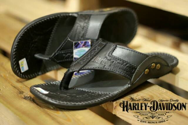 SANDAL JEPIT PRIA KULIT IMPORT HARLEY-DAVIDSON