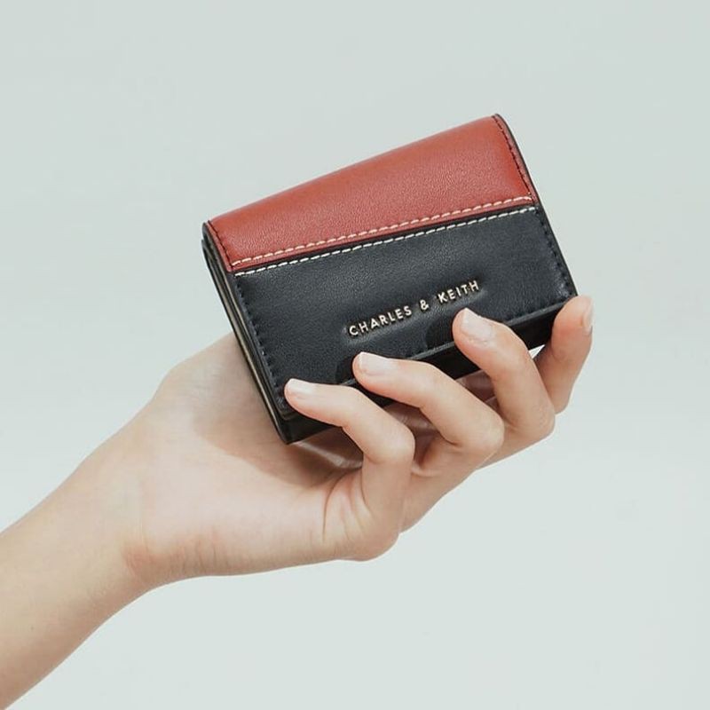 12.12 SALE | CK Two-Tone Stitch-Trim Wallet