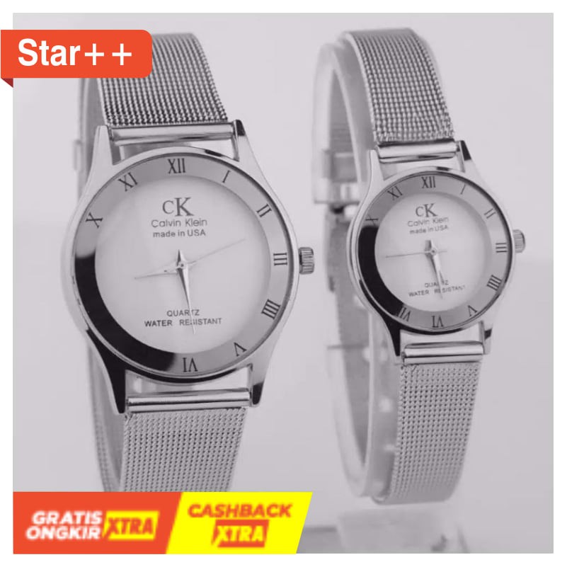 JAM TANGAN MURAH COUPLE PRIA WANITA UNISEX IMPORT / Jam Tangan Couple Ck Pasir