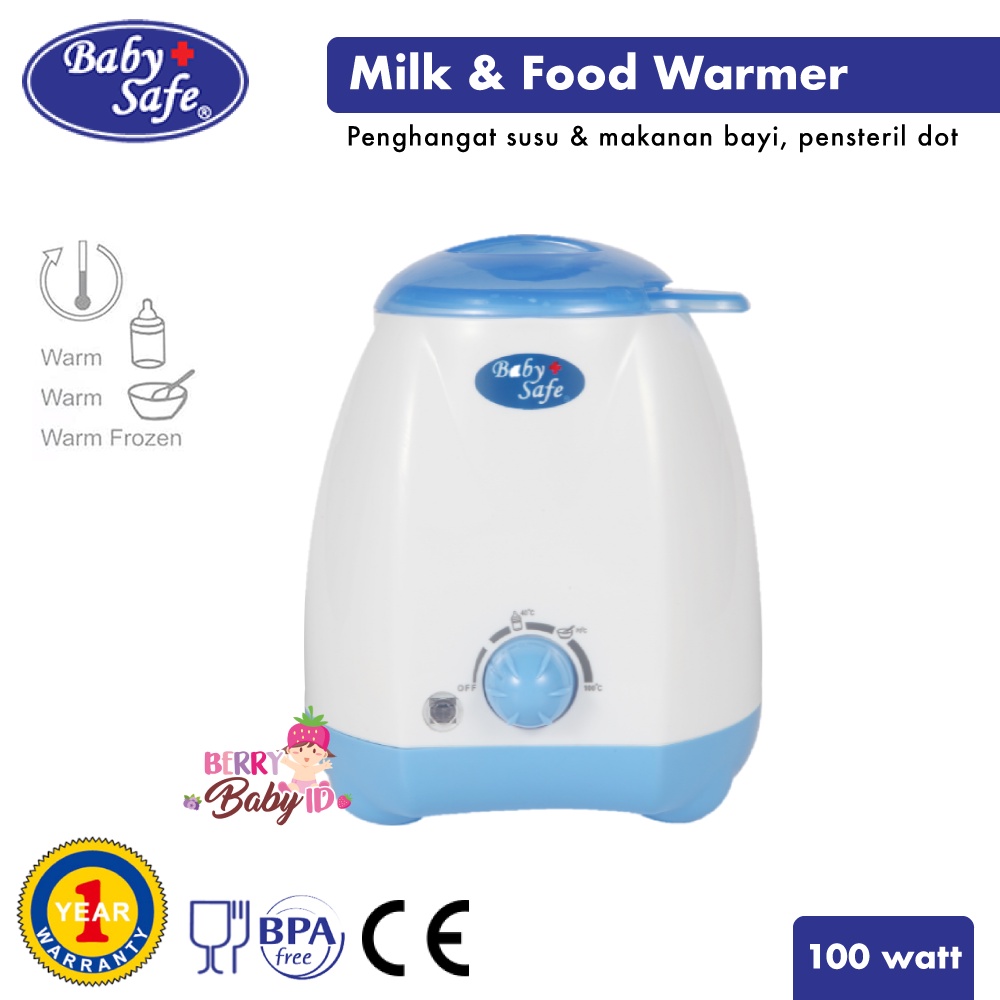 Baby Safe Milk &amp; Food Warmer Penghangat Susu Makanan Bayi &amp; Sterilizer BBS057 Berry Mart