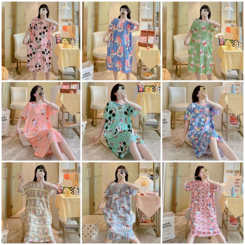 Daster Jumbo Import Piyama Wanita Baju Tidur Wanita Import Jumbo