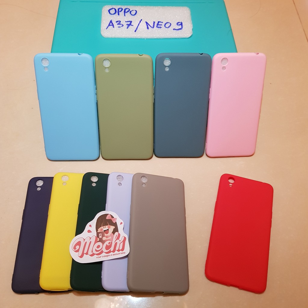 Case Silikon Warna Oppo Neo 9 / A37 / A37F Softcase Colour Candy Macaroon Lentur Pink Hijau Kuning M
