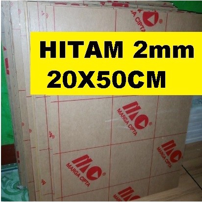 

Acrylic / acrilic / akrilik Hitam glossy tebal 2mm ukuran 20x50cm