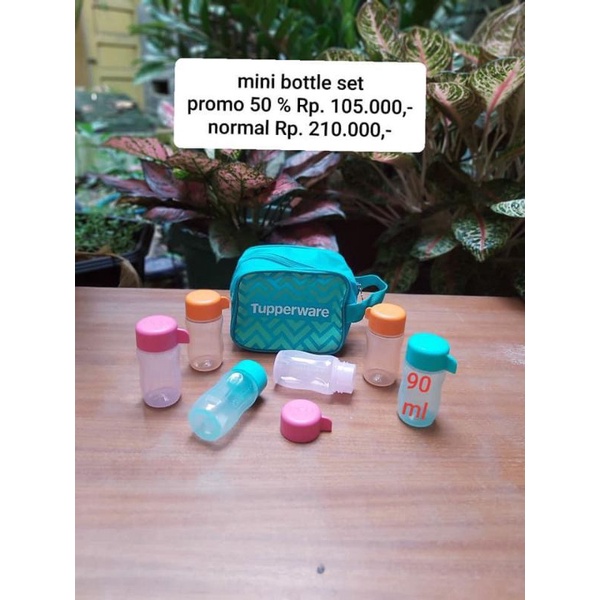 mini bottle set  by Mouza Indonesia tupperware