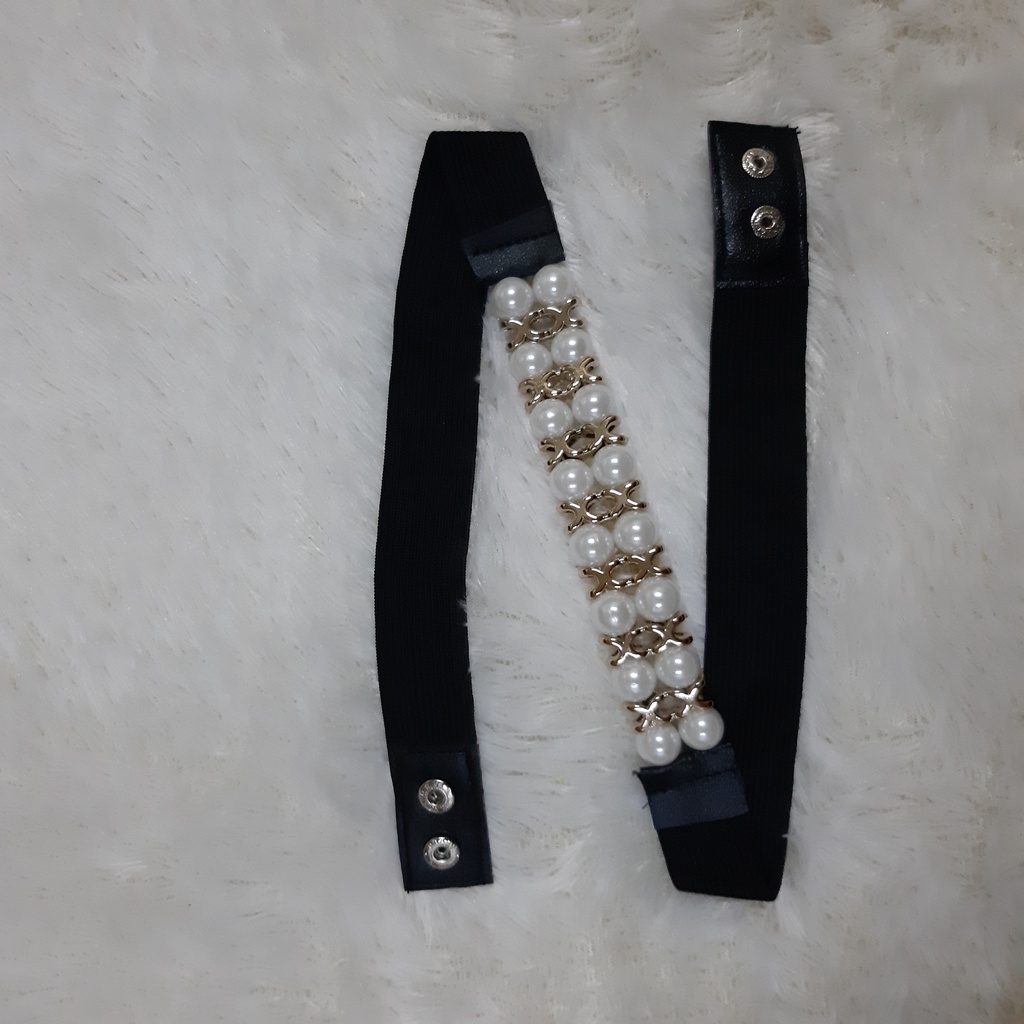 ikat pinggang mutiara/ikat pinggang wanita/belt karet