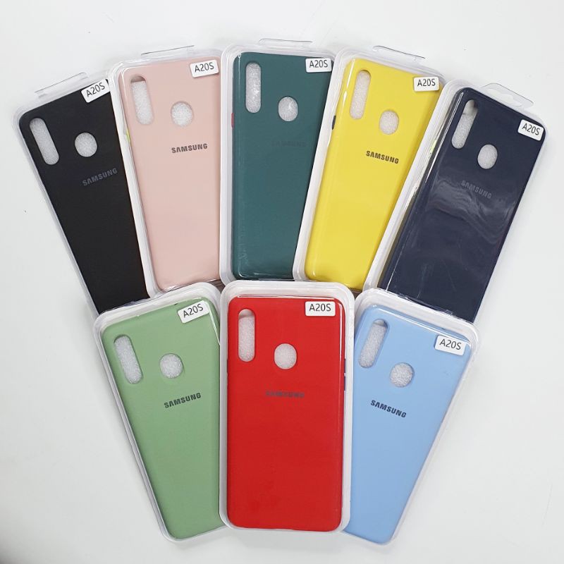 Samsung Galaxy A20S Macaron Tone Case / Silicone Macaron Colour Side button