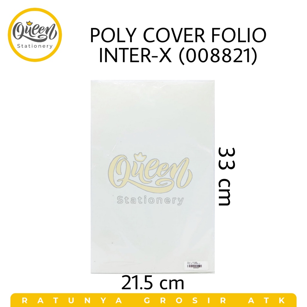 

1 PAK (10 LEMBAR) POLY COVER FOLIO INTER-X / SHEET PROTECTOR (008821)