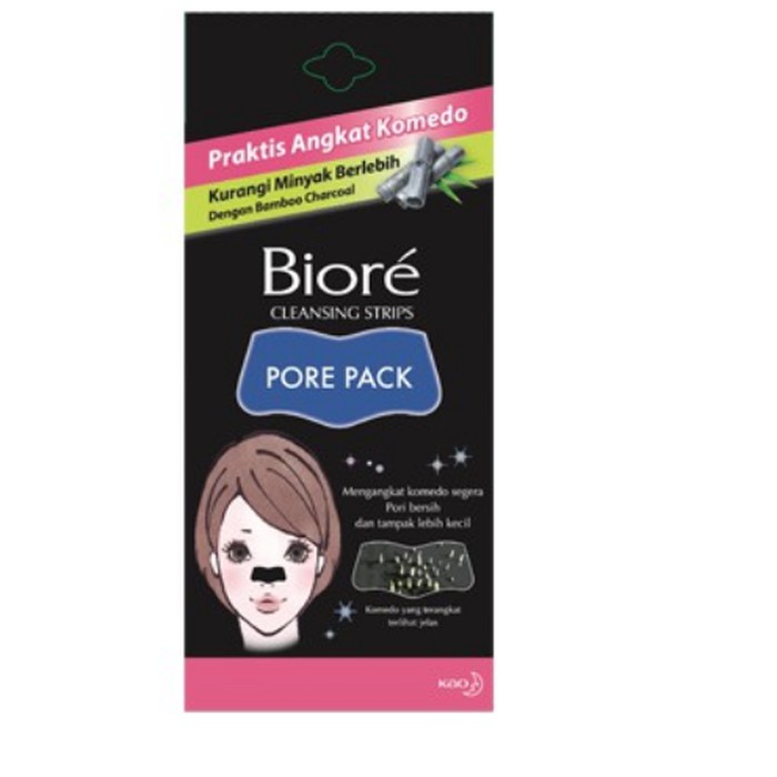 BIORE PORE PACK BLACK WOMAN 4'S /PLESTER ANGKAT KOMEDO/CLEANSING STRIPS