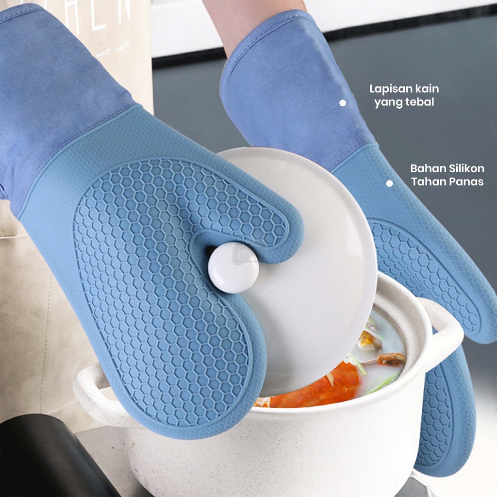 SARUNG TANGAN OVEN ANTI PANAS DAPUR SILICONE BAKING GLOVES ZY-440