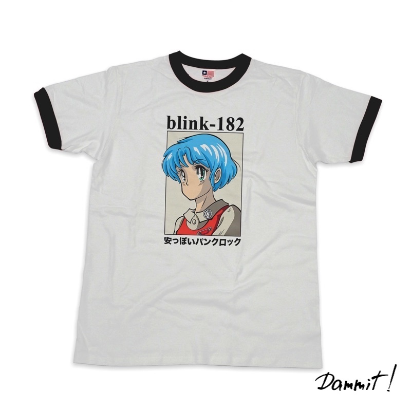 BLINK 182 - ANIME GIRL | RINGER T-SHIRT - S, M, L, XL