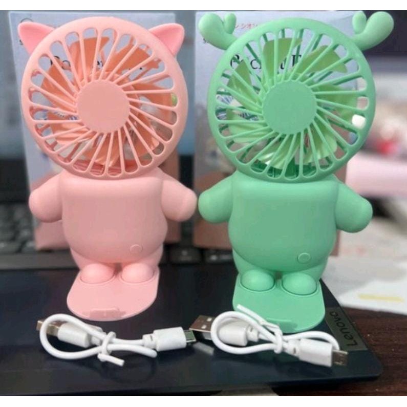 KIPAS ANGIN MINI HAND POCKET FAN GENGGAM BERDIRI DUDUK STAND BONEKA ASTRONOT