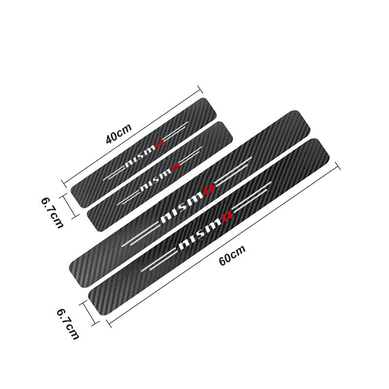 4pcs Stiker Carbon Fiber Untuk Pintu Mobil Nissan March Juke Terrano Gtr Livina Skyline Serena