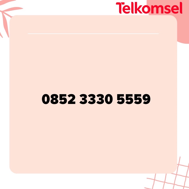Nomor Cantik Kartu As 4G Seri Dobel Triple 3330 5559 Super Rapi