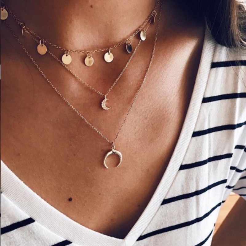 impor cina kalung liontin bulan sabit 37.000