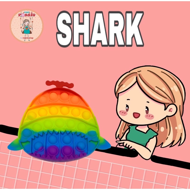 READY!READY! Fidget Pop It Rainbow Lengkap Murah/Mainan Sensorik Pereda Stres/Pop It Viral-SHARK