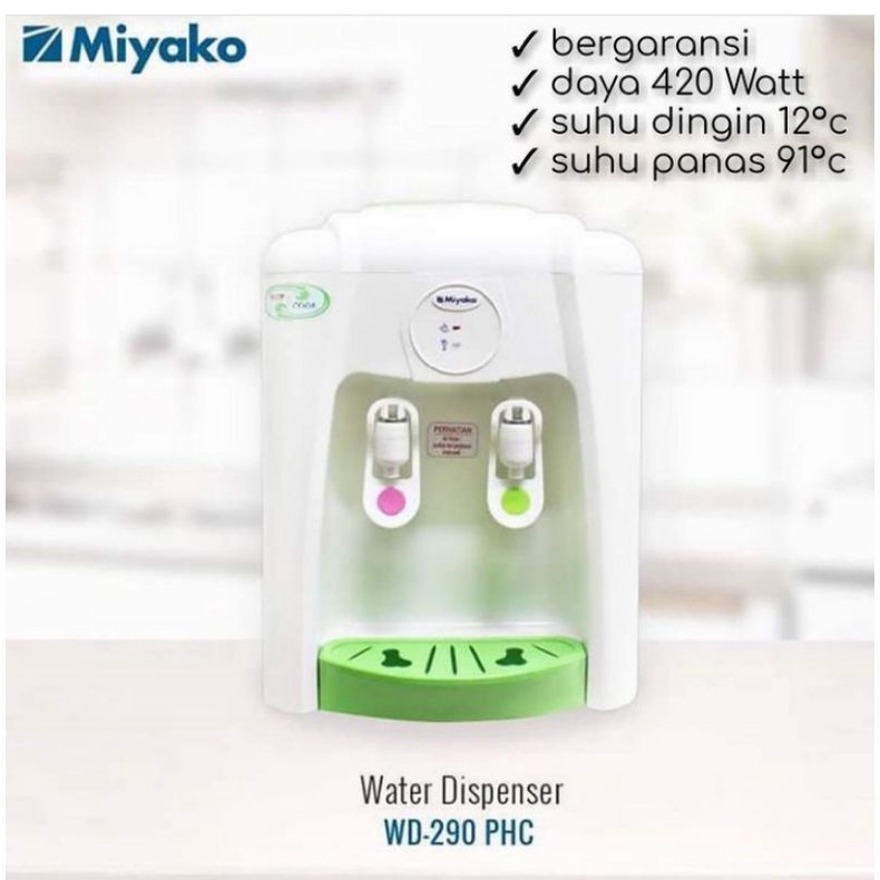 DISPENSER MIYAKO WD 290 PHC / WD290 PHC / WD-290 PHC [COOL AND HOT] (GARANSI RESMI)