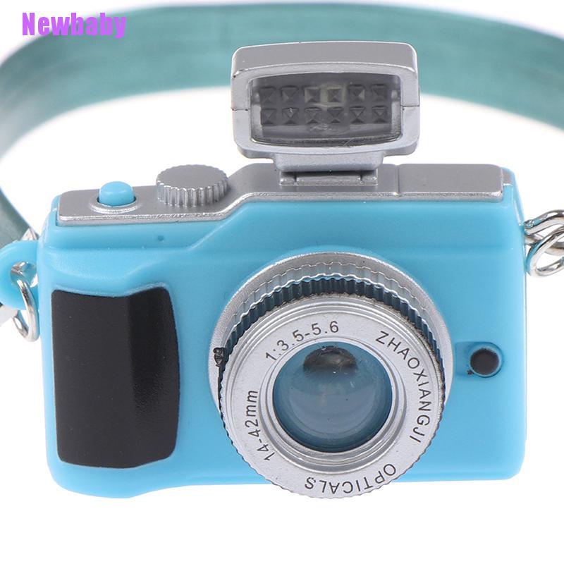 (Newbaby) Miniatur Kamera SLR Skala 1: 12 Untuk Aksesoris Rumah Boneka