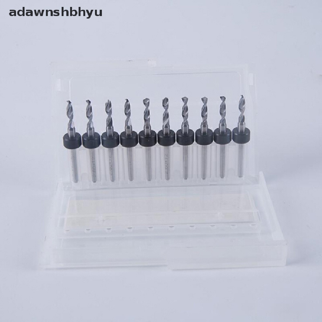 Adawnshbhyu 10Pcs/set PCB Papan Sirkuit Cetak carbide CNC mini micro drill bits