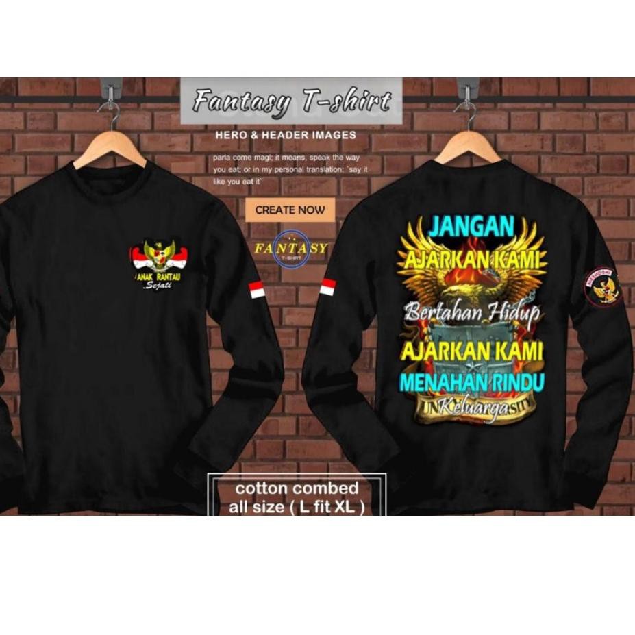 ← Kaos Anak Rantau lengan panjang Menahan Rindu distro zuperone ✭