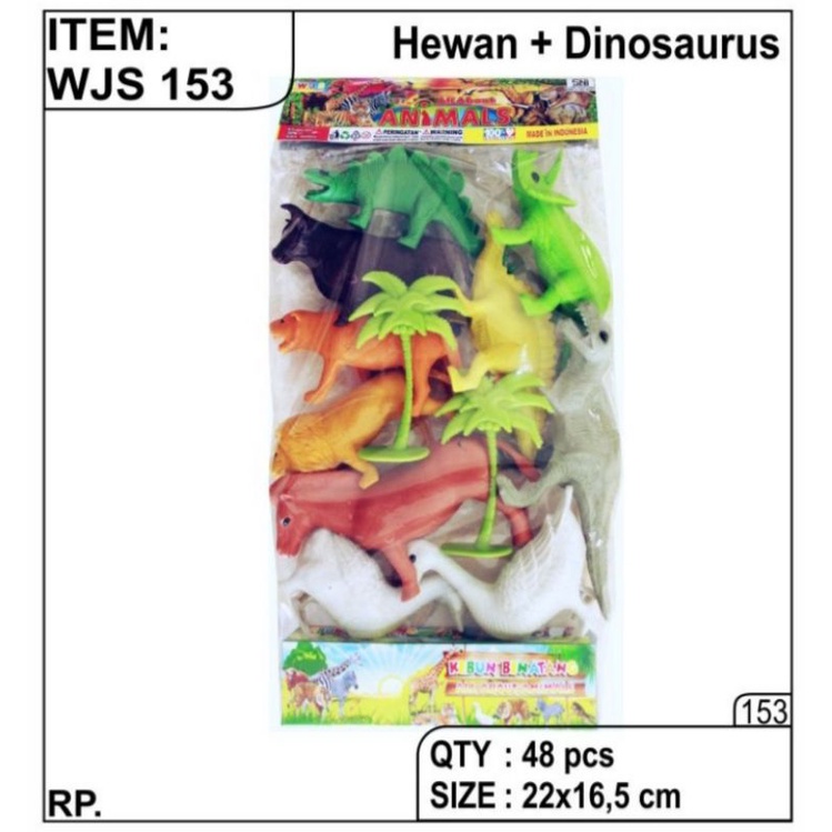 WJS 153 - Mainan Hewan Hewanan Plastik Dinosaurus dan Peliharaan