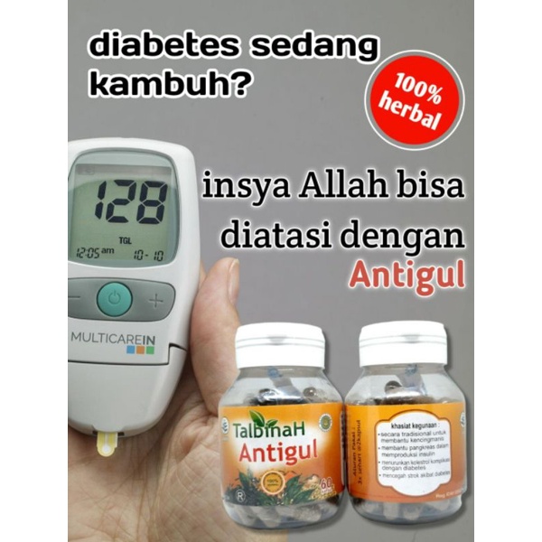 

Kencing manis / Diabet solusinya Herbal Antigul 60kap 100% Murni AlamiHerbal