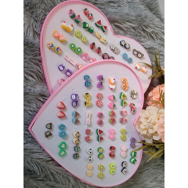 2 pasang Anting Tusuk Plastik anti sakit/ anting fashion murah