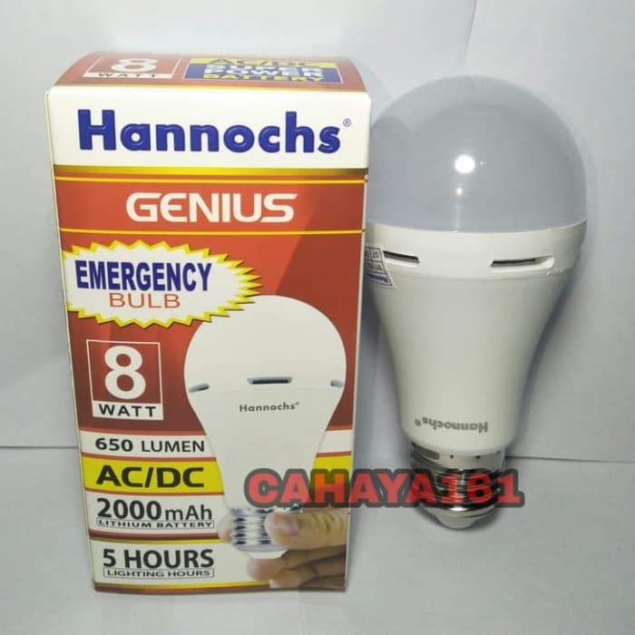 LAMPU LED HANNOCH EMERGENCY GENIUS 8 WATT
