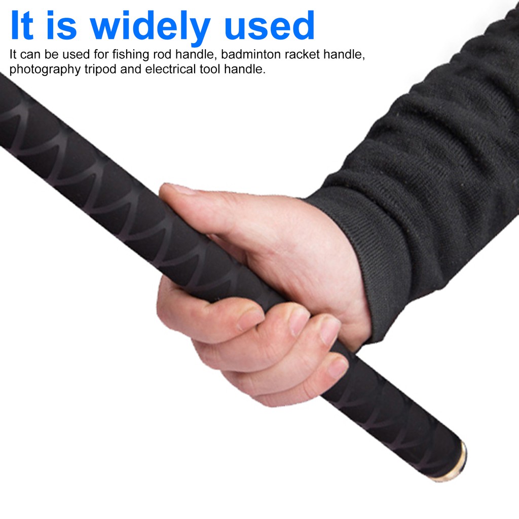 1M Multi Purpose Fishing Rod Anti-slip Grip  Protective Cover Heat Shrink Sleeve Wrap Tube