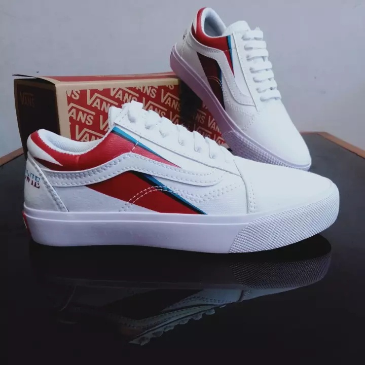 SEPATU SNEAKERS VANS DAVID BOWIE PREMIUM HITAM SNEAKERS SEKOLAH UNISEK PRIA DAN WANITA FREE BOX