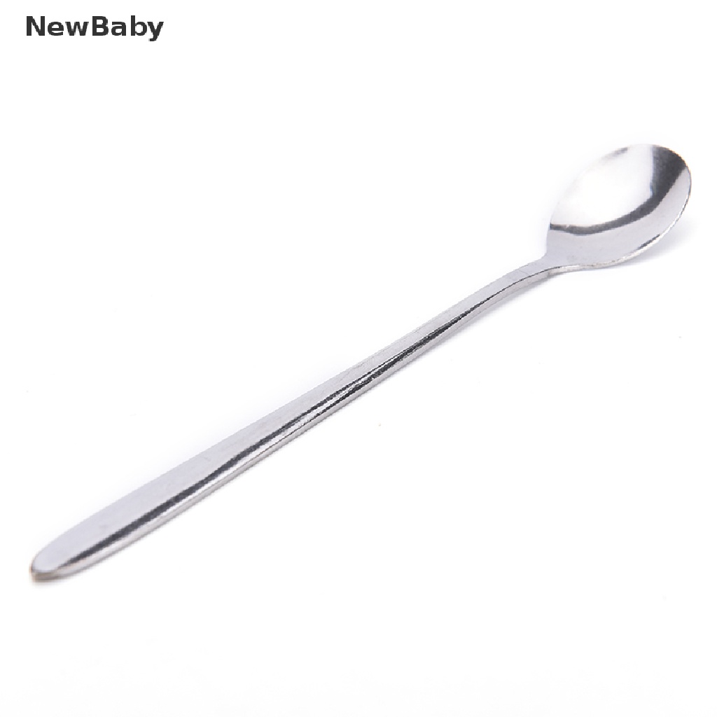 Sendok Tehkopies Krim Gagang Panjang 16cm Bahan Stainless Steel Untuk Bayi