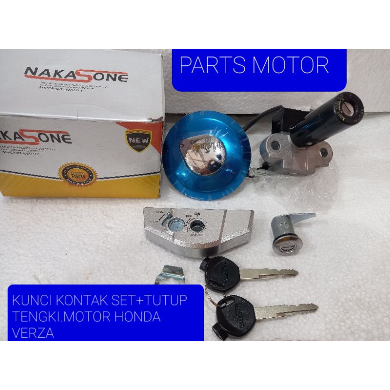 KUNCI KONTAK SET+TUTUP TENGKI MOTOR HONDA VERZA