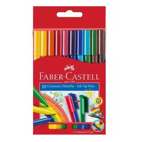 

Faber-Castell Connector Pens 10 / Spidol 10 Warna Fabercastell / Spidol Anak Faber Castell 10