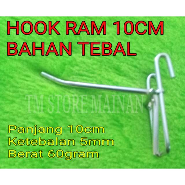 Hook Ram Crome 10cm Bahan Tebal Display Gantungan Dinding