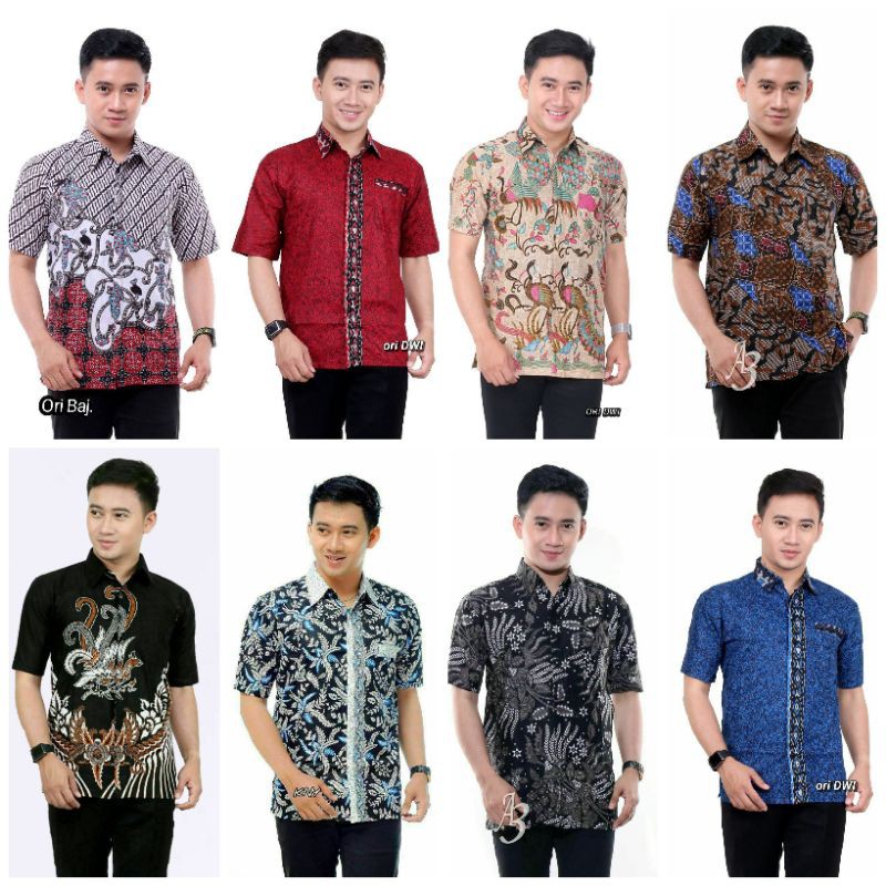 BAJU BATIK PRIA ABADI BATIK KEMEJA BATIK PRIA LENGAN PENDEK TERVIRAL DI SHOPEE