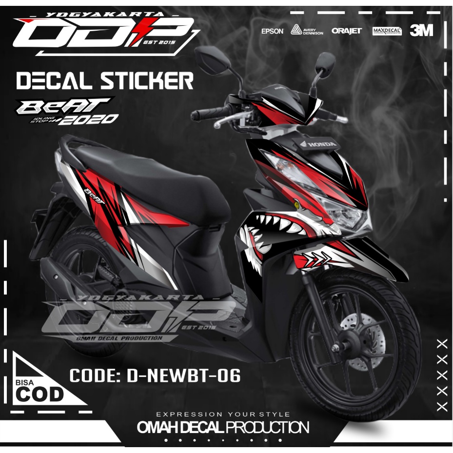 DECAL BEAT FULL BODY DEKAL HONDA BEAT STREET FULLBODY MOTIF SIMPEL ELEGAN HIU SHARK STICKER KEKINIAN