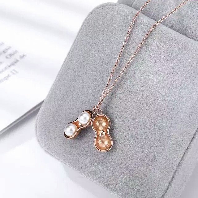 GG Kalung Kacang Rantai Classic Titanium Stainless Steel 316L#KL-211RC