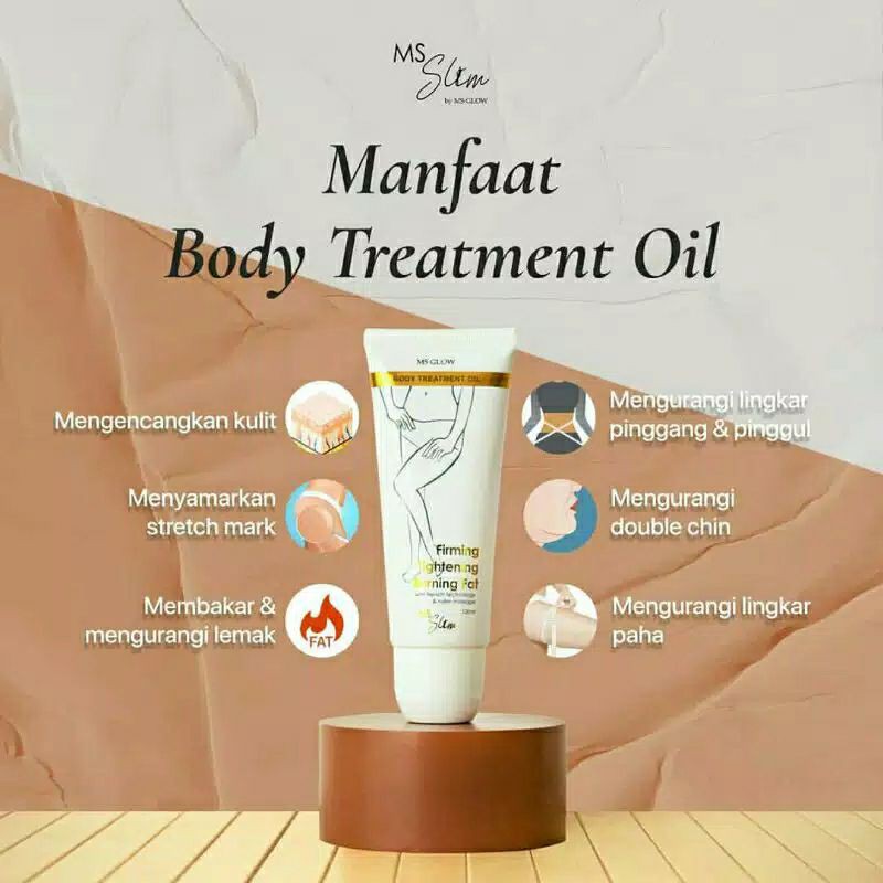 Body Treatment Oil MS Glow MS Slim Beauty Magelang - Pelangsing tubuh| Penghilang Lemak Double Chin