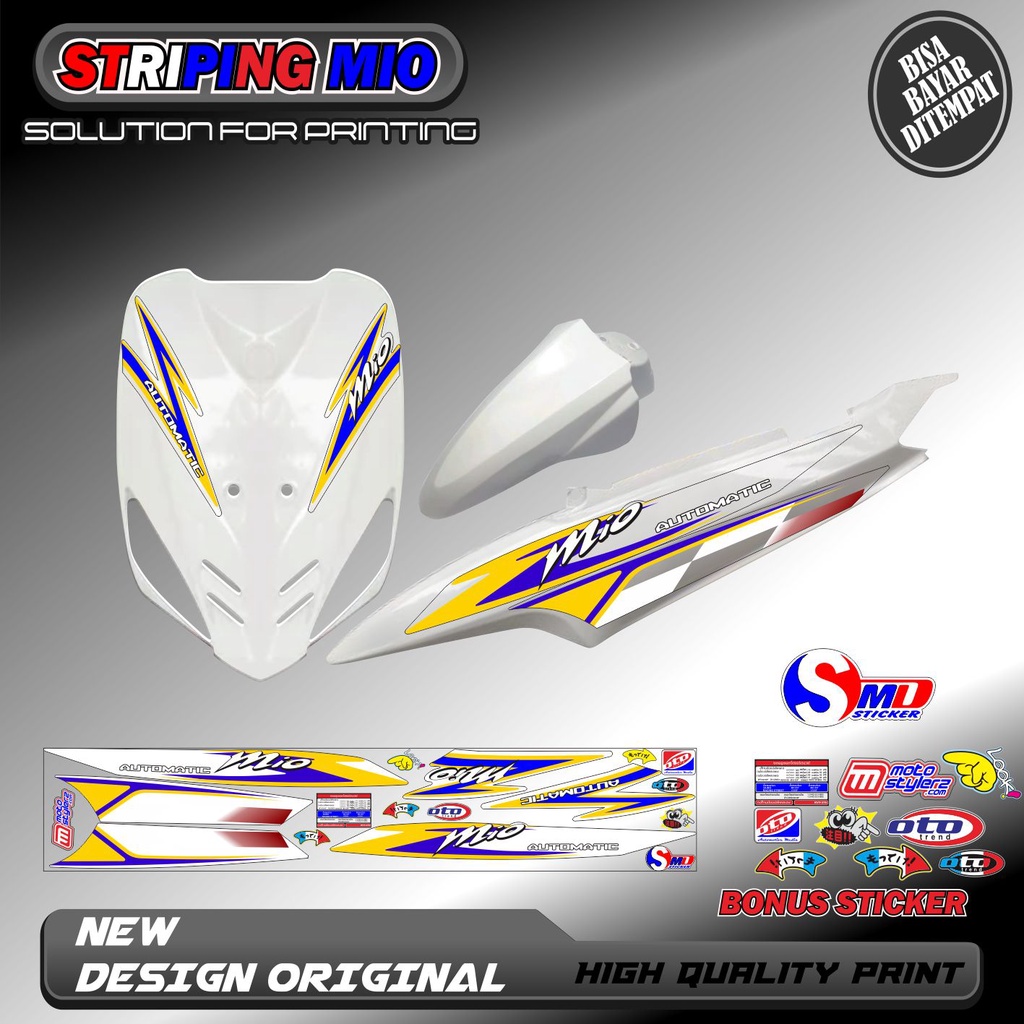 striping variasi mio smile / mio sporty keren sticker lis bodi mio