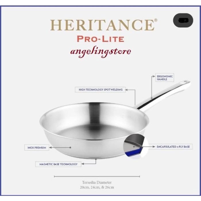 Bima Frypan Heritance Bp121820 Fry Pan Wajan Penggorengan 3Ply
