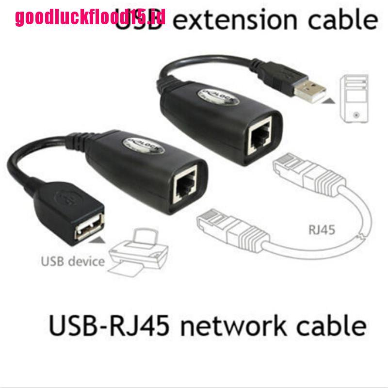 {LUCKID}USB Extension Ethernet RJ45 Cat5e/6 Cable LAN Adapter Extender Over Repeater Set