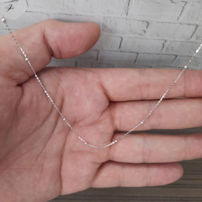 Kalung Jedar emas putih emas asli 9k / 420