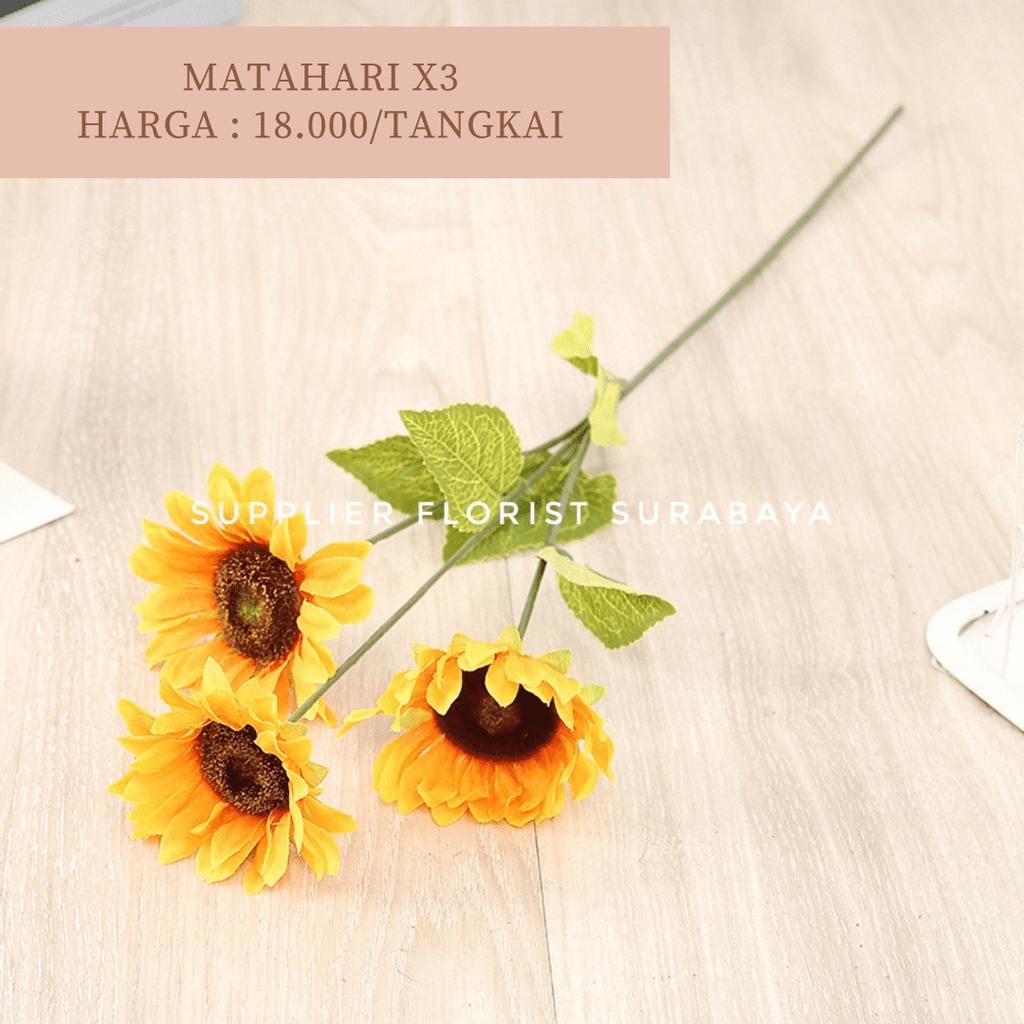 BUNGA PALSU MATAHARI SUNFLOWER ARTIFICIAL FLOWER BUNGA MAINAN