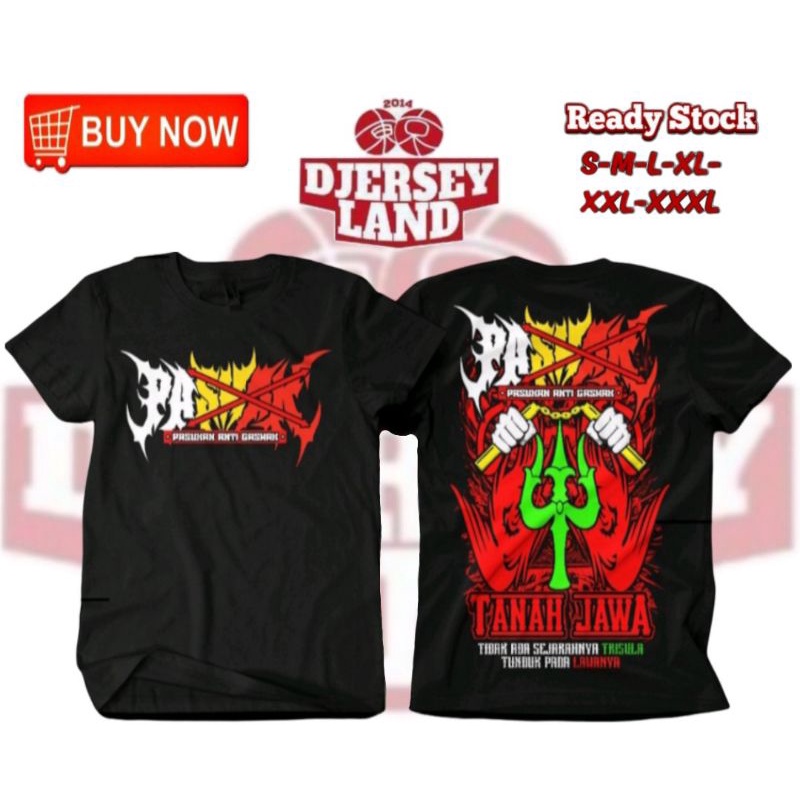 KAOS DISTRO PASHAK TANAH JAWA COTTON COMBED PREMIUM SABLON DEPAN BELAKANG